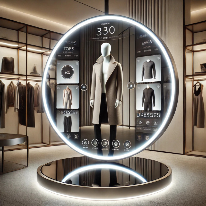 Miroir SMART LED Slimline Rond 80x80 - Innovation pour Cabines d’Essayage