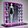 Miroir SMART LED Rose Rectangulaire 120x200 - Design Premium pour Magasins