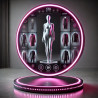 Miroir Rond LED Premium Rose - Élégance et Éclairage Haut de Gamme