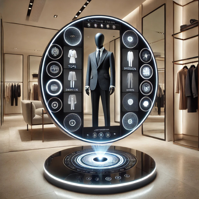 Miroir SMART Rond 80x80 - Expérience Client High-Tech pour Magasins